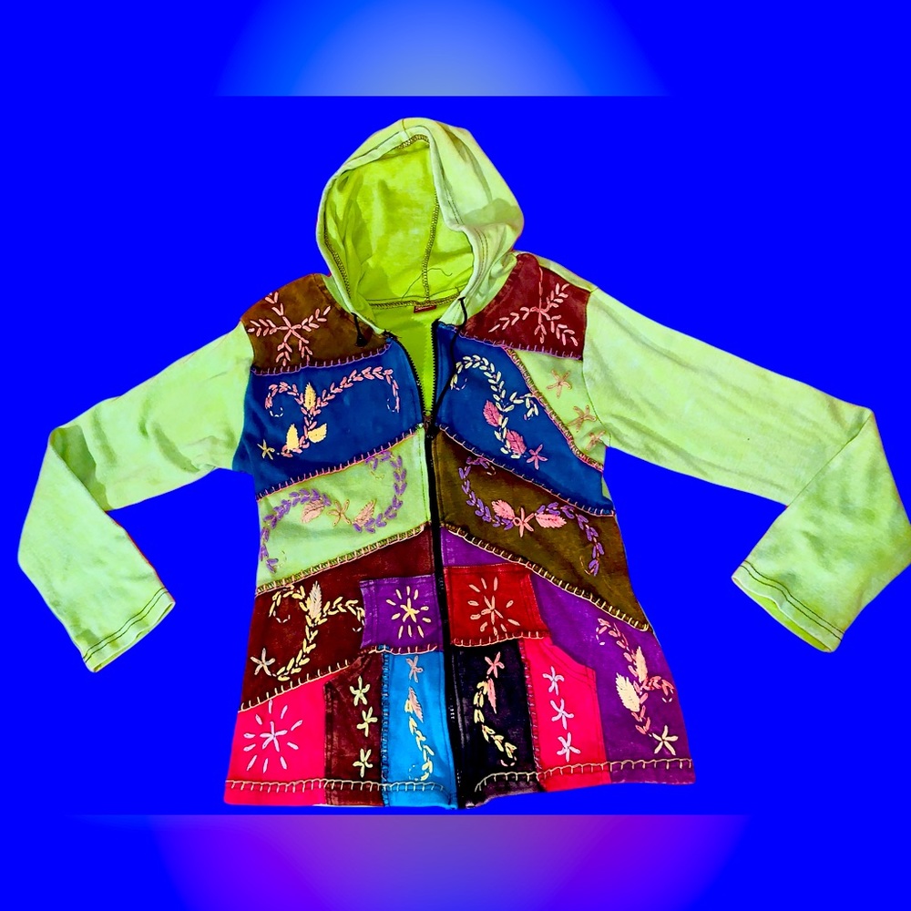 Boho Hoodie by KPC Medium Made in Nepal